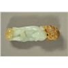 Image 2 : Chinese Openwork White Jade Figure Man w/ Dragon