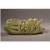 Image 1 : Translucent Chinese Openwork Celadon Jade Boat