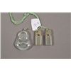 Image 2 : Set 18k Gold Diamond Toggle Jade Pendant and Seals