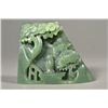 Image 1 : Chinese Green Jade Boulder of Lotus Tree & Sage