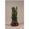 Image 1 : Chinese Spinach Jade Happy Man w/ Peach and Staff