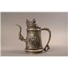 Image 1 : Chinese Silver Tea Pot with Lid Dragon Figure