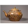 Image 1 : Chinese Bronze Teapot Tong Bao & Bat Qianlong mark