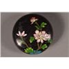 Image 2 : Chinese Cloisonne Black Inkpad Box Peony Design