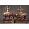 Image 2 : Pair Large Chinese Cloisonne Elephant Censers