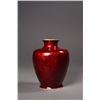 Image 1 : Rare Japanese Red Glazed Copper Vase 20th Century