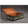 Image 3 : Chinese Metal Hinged Jewellery Box Wooden Lining