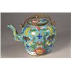 Image 2 : Chinese Bronze Cloisonne Shou Tea Pot dated1821