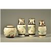 Image 2 : Set of 4 Chinese Famille Rose Brown Ming Mark
