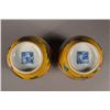 Image 4 : Pair of Yellow Ground Rouleaux Vases Yongzheng Mark
