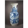 Image 1 : 20th C. Chinese Blue & White Rouleaux Vase