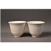 Image 2 : Pair 19th C. Biscuit Tea Cups Ming Chenghua Mark