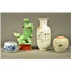 Image 2 : Set Four: Candle Holder, Vase, BW Pot, Figures Pot