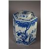 Image 2 : Chinese Kangxi BW Porcelain Hexagonal Ginger Jar