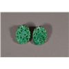 Image 2 : Pair Chinese Jadeite Earrings w/ MARVELLA Mark