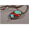 Image 2 : Chinese Coral and Turquoise Brooch