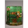 Image 2 : Chinese Woman's Porcelain Cosmetic Box Gilt Gold Dragon