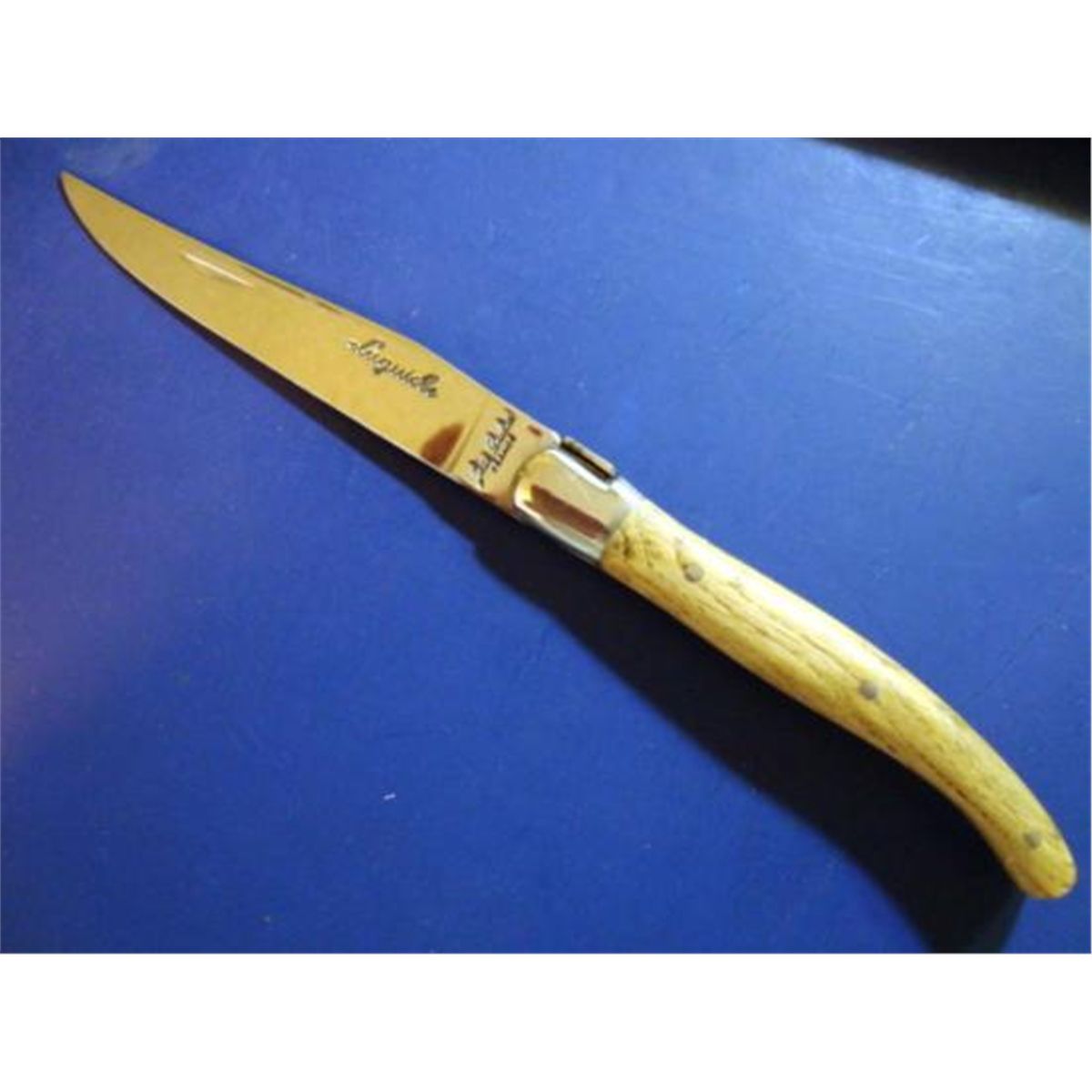 Set 6 authentic French Laguiole steak knives oak