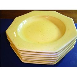 Set of 7 French hand-made plates Provence