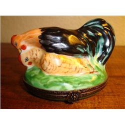 French hand painted Limoges box signed by artist