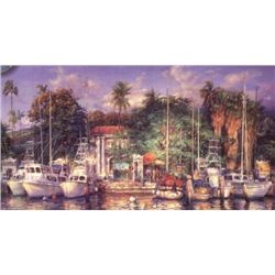 Harbor by Harold Marks 24 x 32 Giclee S/N