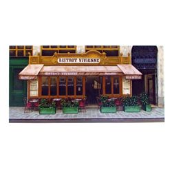 Bistro Vivienne by Marks  15 x 31 Giclee S/N