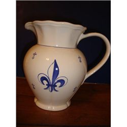 French faience pitcher made by Pornic