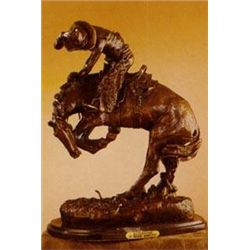 Rattlesnake By Remington Bronze Sculpture-Fine Recast