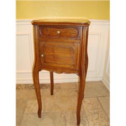 French Louis XV style side table with marble cir 1870