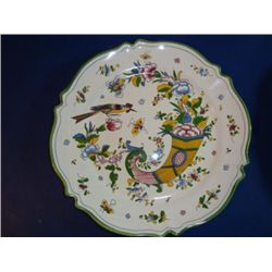 French hand painted plate signed by artist Renoleau
