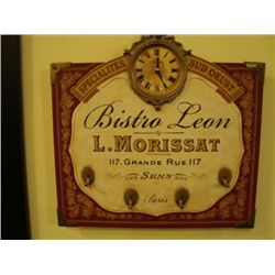 French clock and key holders Bistro Leon
