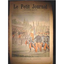 Authentic original antique French newspaper dated 1901