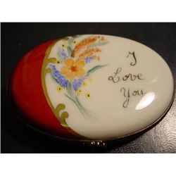 Authentic I love you porcelain Limoges box signed