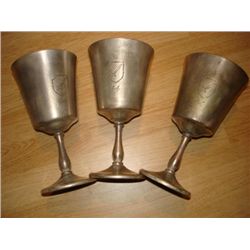 WW2 GERMAN OFFICER WINE GOBLETS SS