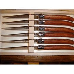 Set 6 authentic French Laguiole steak knives bubingawoo
