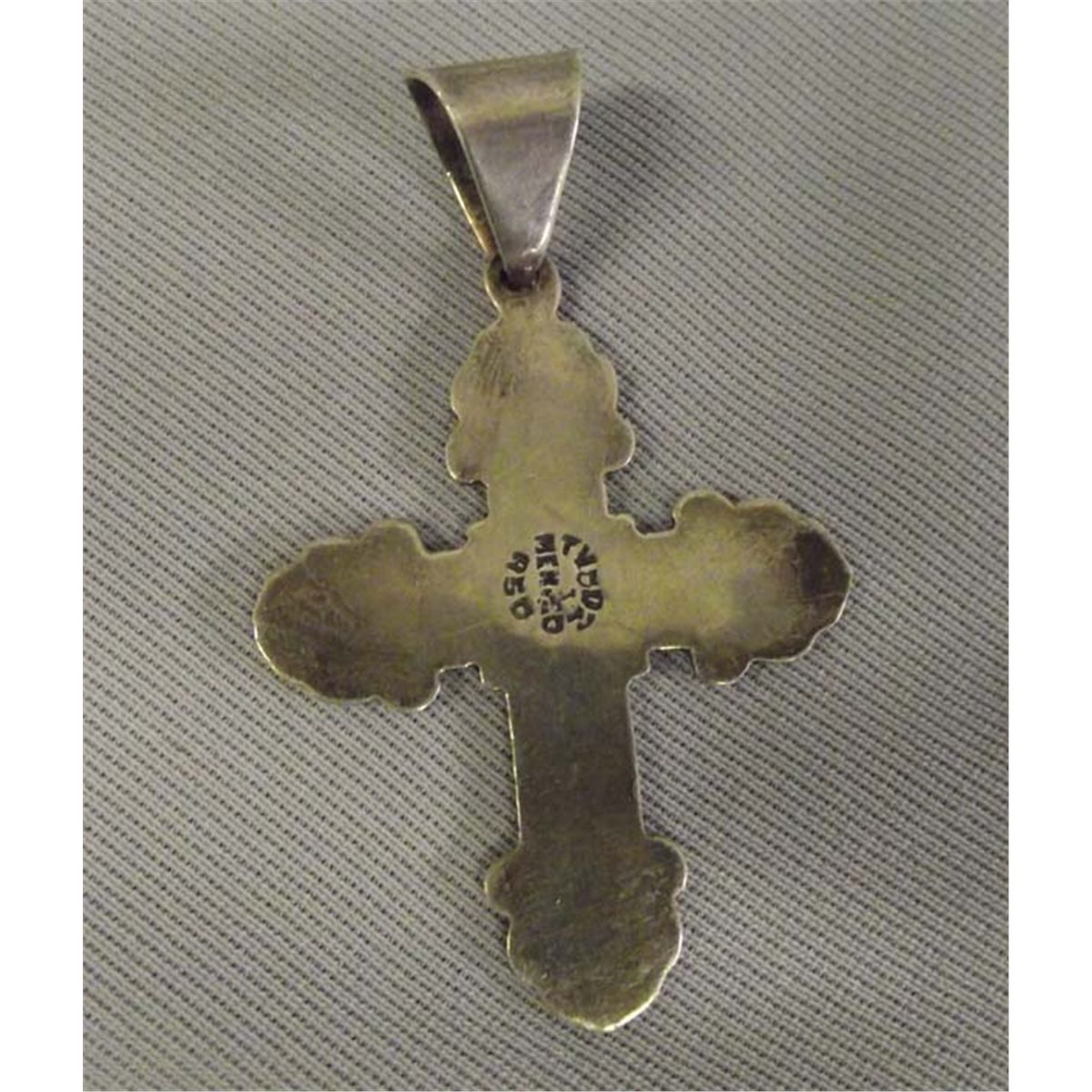 Mexican Taxco Sterling Silver Cross Pendant
