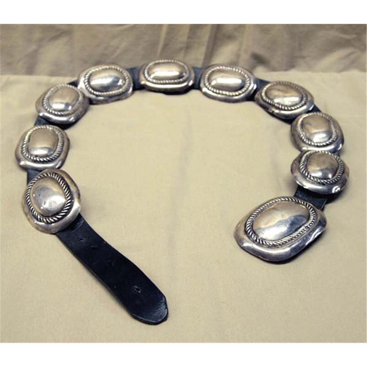 Vintage Navajo Sterling Concho Belt