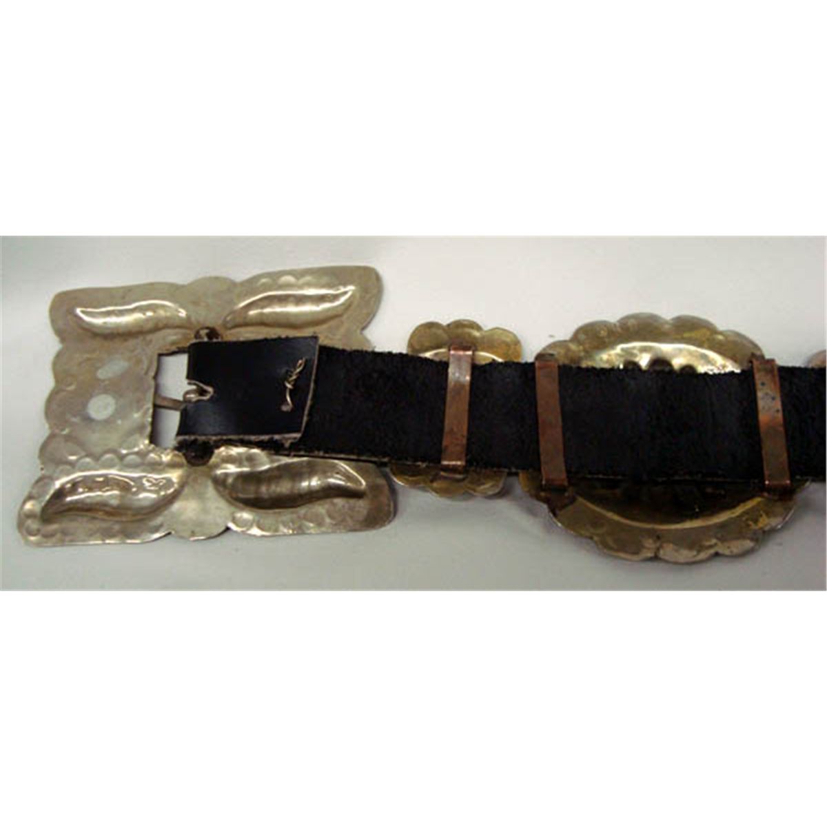 Native American Navajo large turquoise concho belt