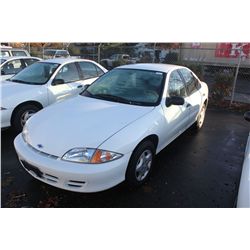 2001 WHITE CHEVY CAVALIER 4 DR SDN 84,121KM GAS