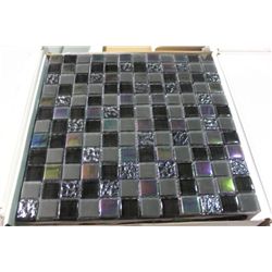 12" X 12" BLACK GLASS WALL TILE