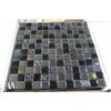 Image 1 : 12" X 12" BLACK GLASS WALL TILE