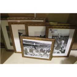 5 FRAMED SPORTS PICTURES