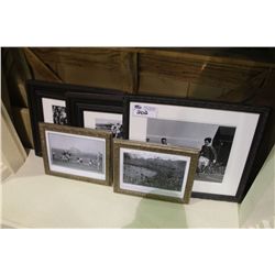 5 FRAMED SPORTS PICTURES