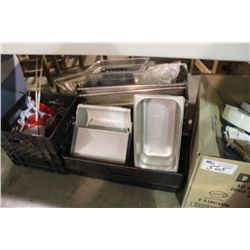 ASSORTED STAINLESS STEEL INSERTS & KITCHEN