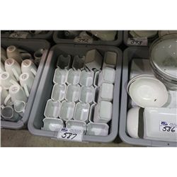 BIN OF ASSORTED DISHWARE