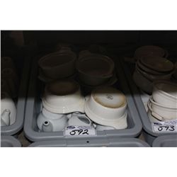 BIN OF ASSORTED DISHWARE