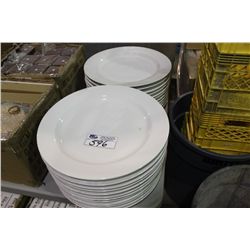 2 STACKS OF LARGE PLATTERS