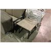 Image 2 : BEIGE CUSHION 3 SEAT METAL BENCH AND END TABLE