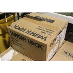 LARGE BOX OF 6 ASSORTED WEISER LOCKS