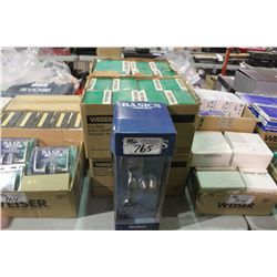 BASICS HANDLE SET AND BOXES OF WEISER DUMMY TRIMS